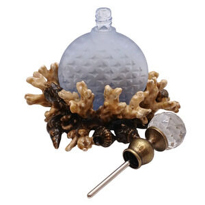 Vintage Cristiani Collezione Coral & Turtle Perfume Bottle w/ Crystals – Empty